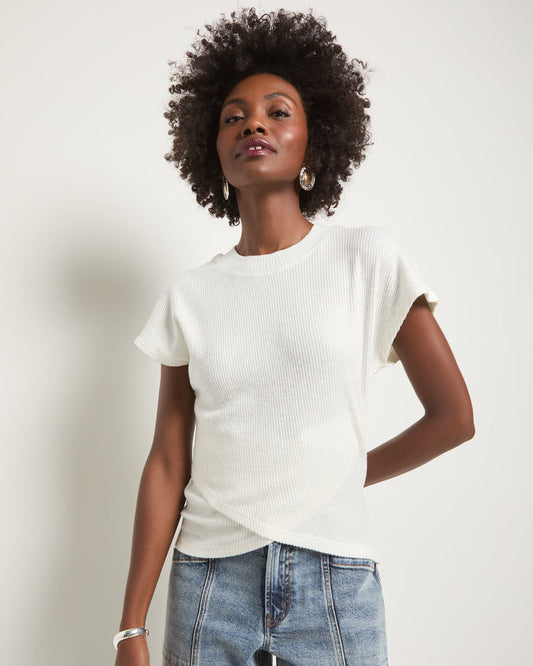 Cream $|& SEAS Desert Sky Mock Neck Top - SOF Front