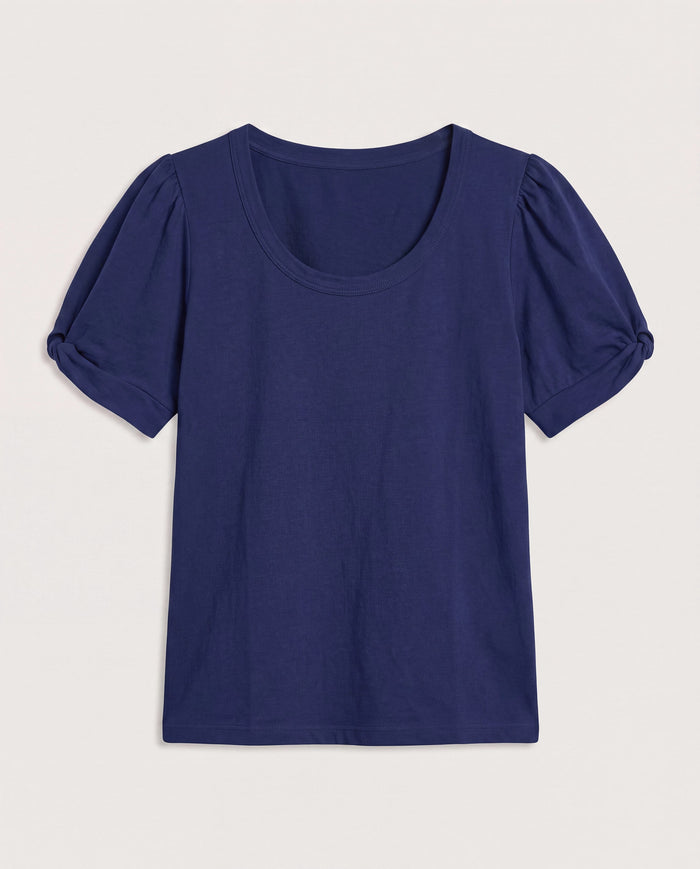 Sapphire $|& SEAS Destiny Twist Sleeve Tee - Hanger Detail