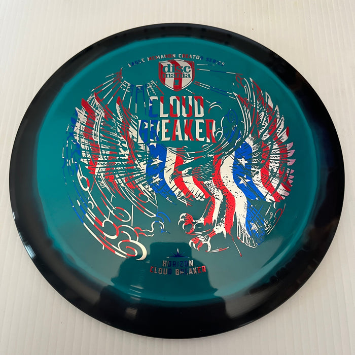 Black Horizon with Teal Plate/American Flag Stamp/173g