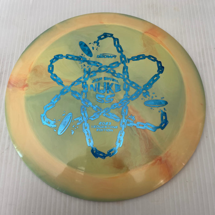 Yellowy Orange & Green/Light Blue Shatter Stamp / 170-172 grams