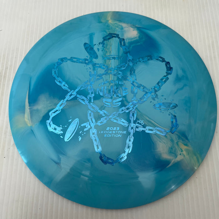 Blues & Peach/Light Blue Shatter Stamp / 170-172 grams