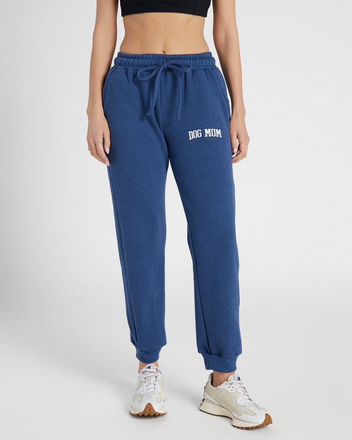 Navy $|& Interval Dog Mom Graphic Joggers - SOF Front