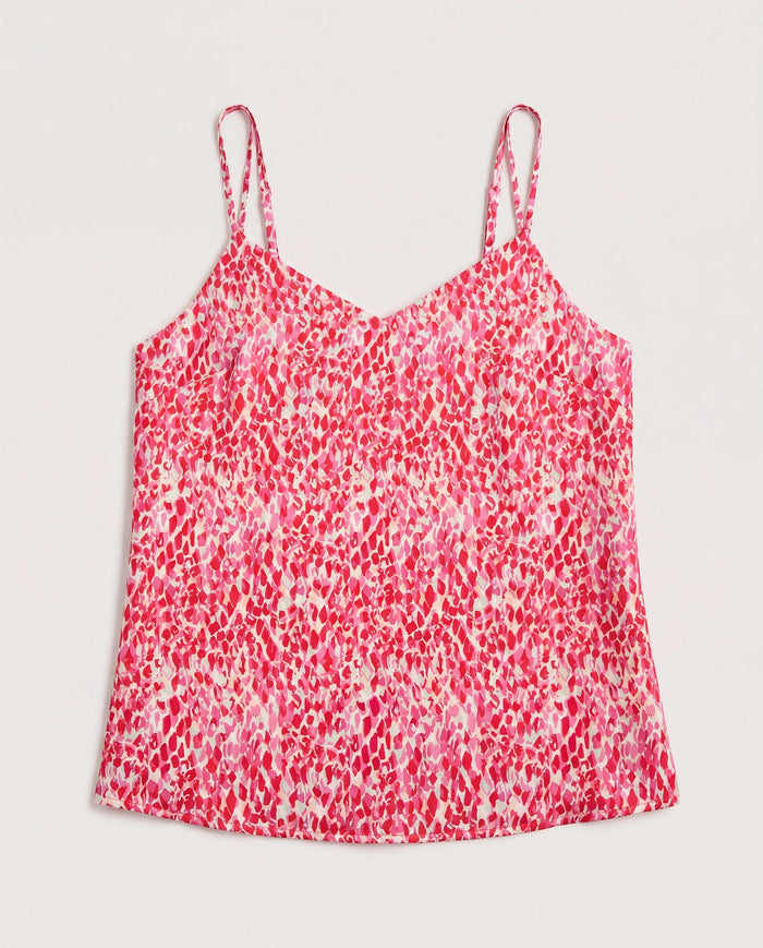 Mixed Berry $|& Skies Are Blue Double Strap Printed Cami - Hanger Detail
