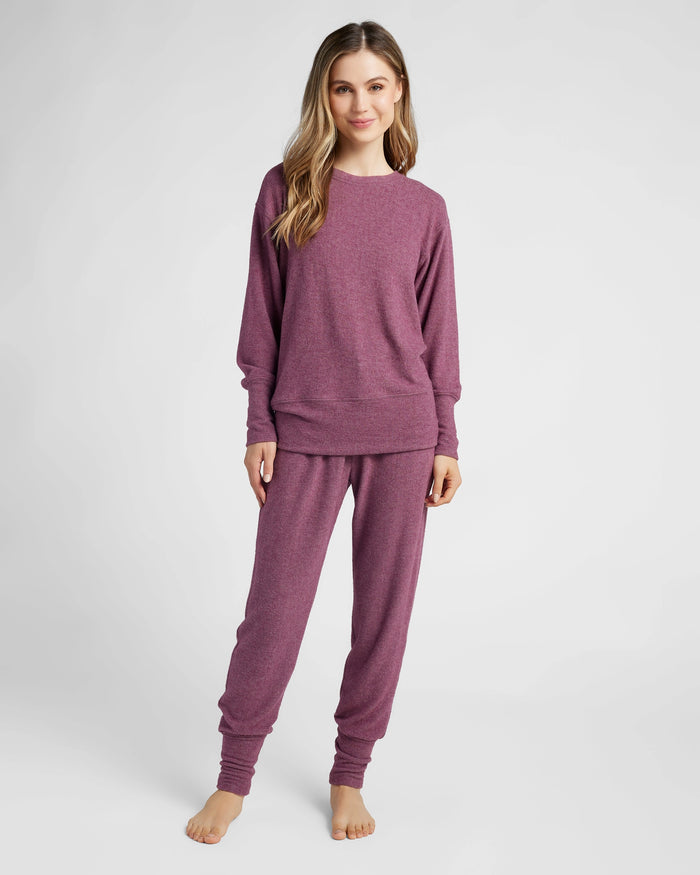 Vintage Plum $|& SEAS Dreamy Hacci Pullover - SOF Full Front