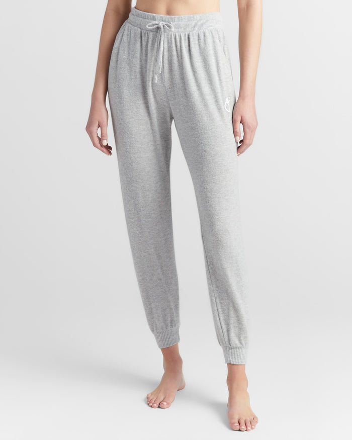 Heather Grey $|& SEAS Dreamy Hacci "Wifey" Graphic Jogger - SOF Front