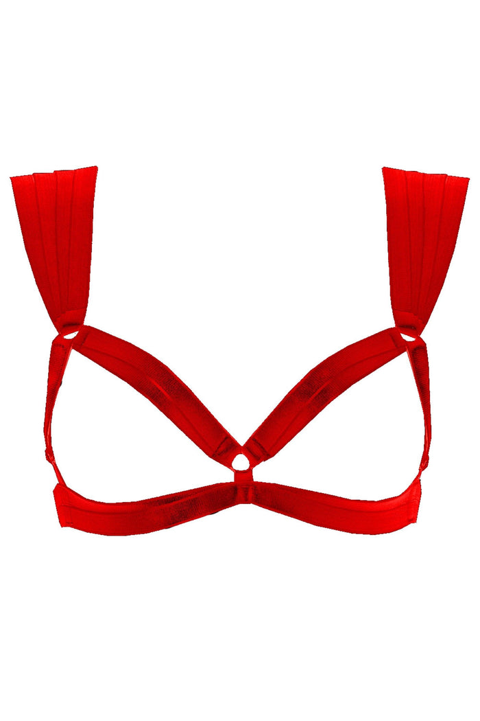 Efa red open bra - yesUndress
