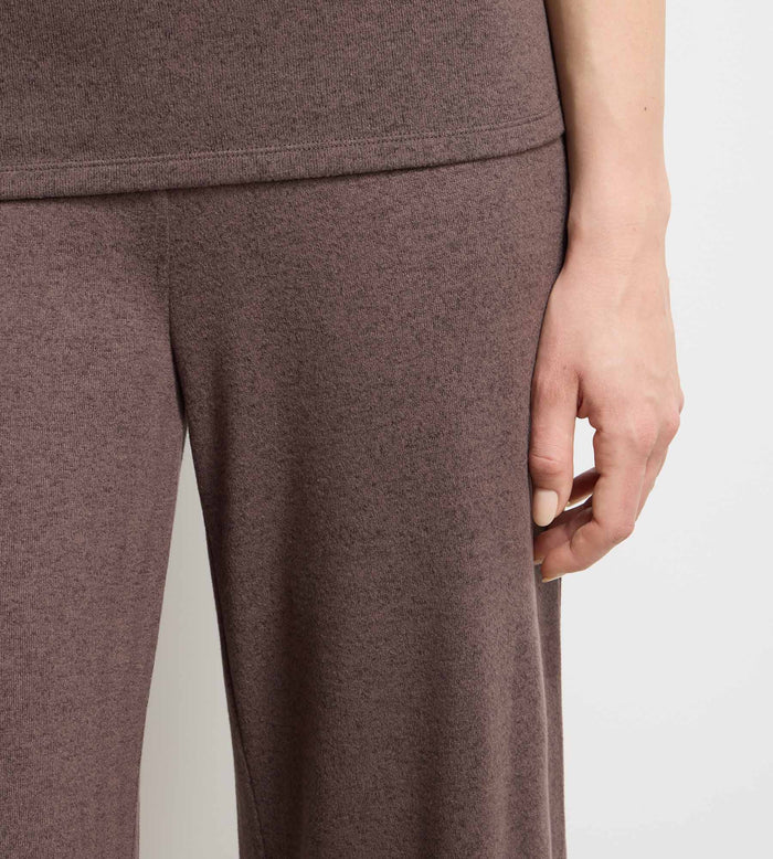 Ensemble pyjama jersey fin marron profond DIM x Ines de la Fressange