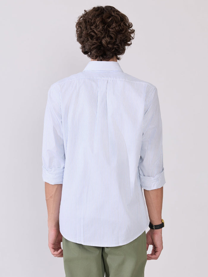 Erzela - Smart Fit Striped Shirt - Olive