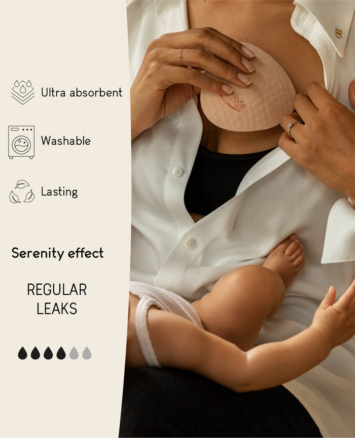 Essential Curve slim washable nursing pads - regular leaks