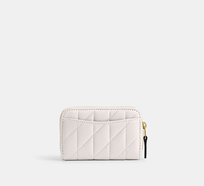 Essential Small Zip Around Card Case With Pillow Quilting