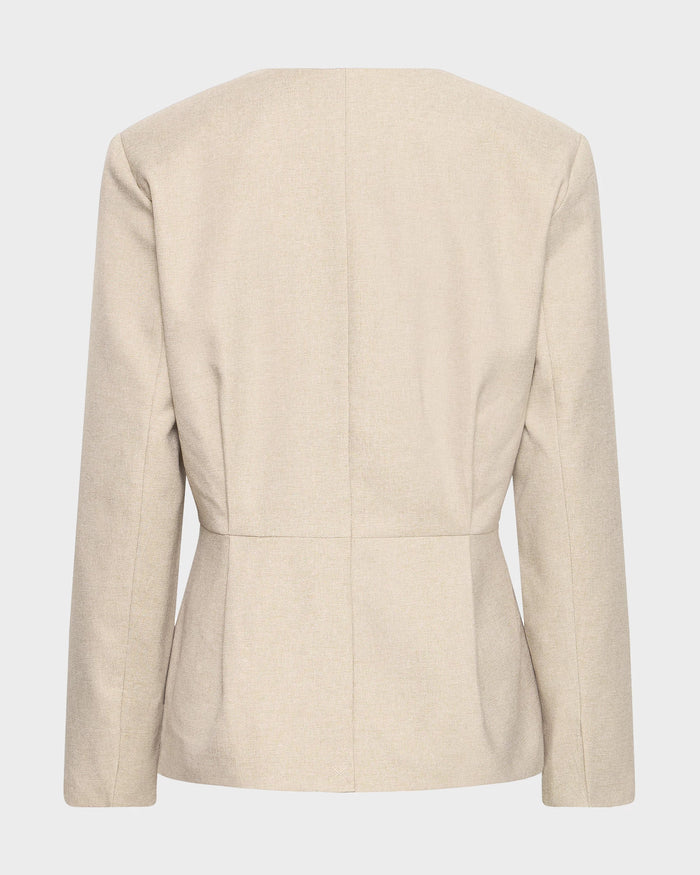 Tree House Melange $|& ICHI Estipo Tie Front Blazer - Hanger Side