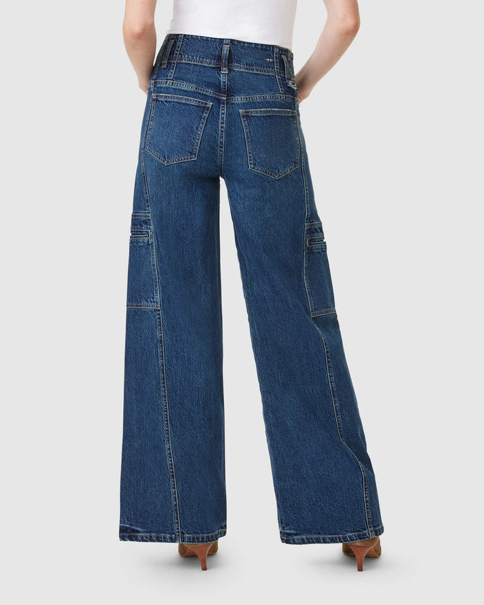 Tide Blue $|& Habitual Extra Wide Leg Cargo Jeans - VOF Back