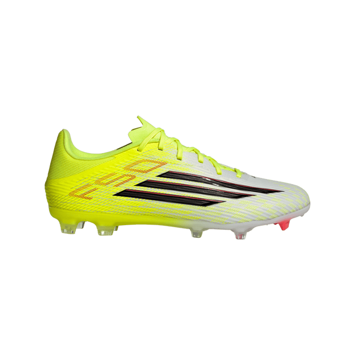 adidas F50 League FG/MG Soccer Cleats Footwear Adidas Team Solar Yellow/Core Black/Lucid Red-JR8995 6.5