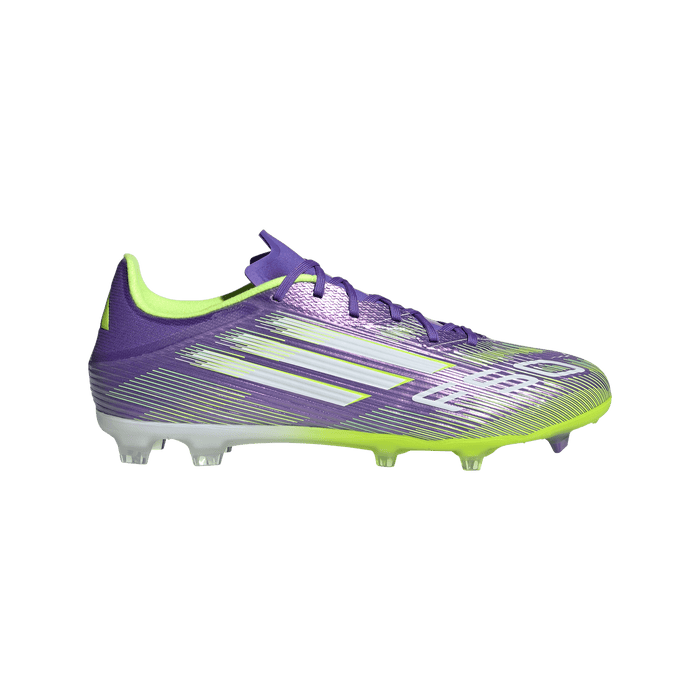 adidas F50 League FG/MG Soccer Cleats Footwear Adidas Purple Rush/Footwear White/Lucid Lemon-JI0003 6.5