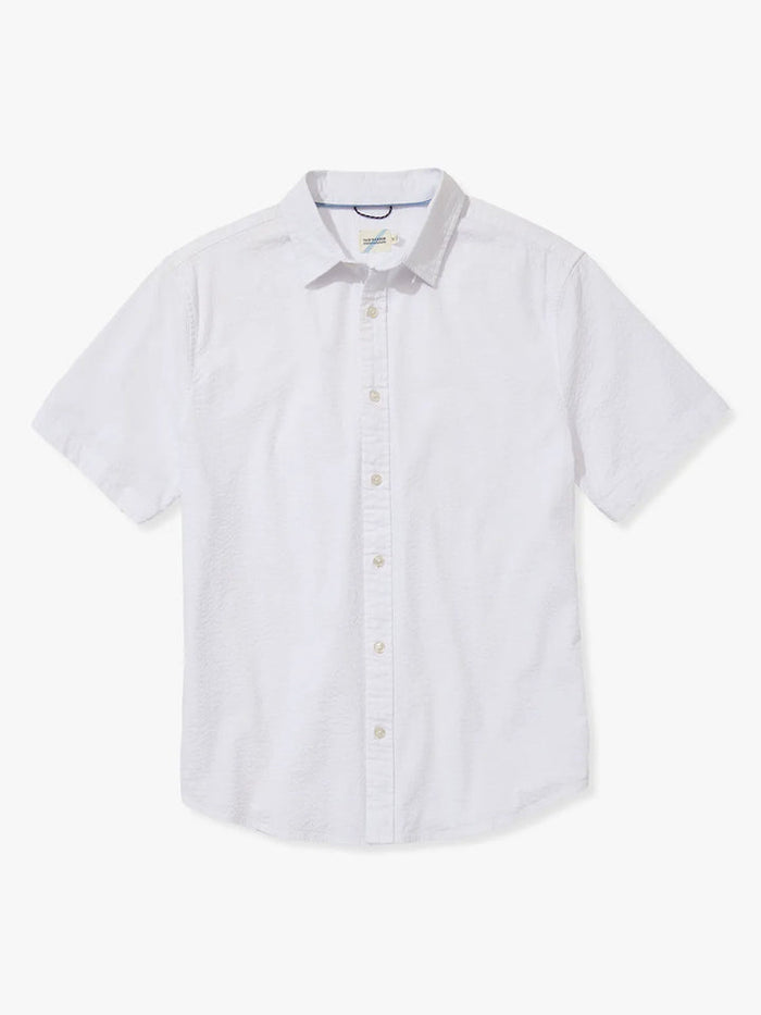 Fair Harbor Mens The Seersucker Shirt Apparel Fair Harbor White Small