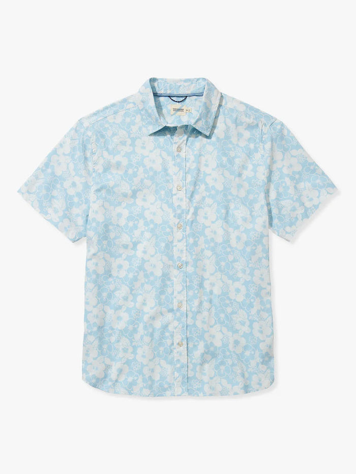 Fair Harbor Mens The Windward Shirt Apparel Fair Harbor Light Blue Hibiscus Small