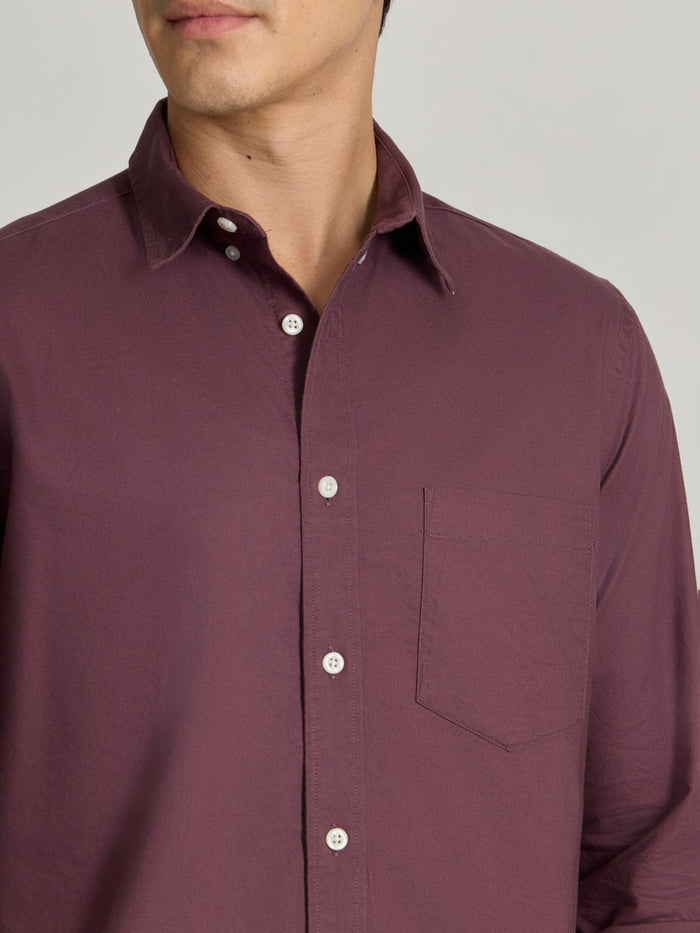 Fakaro -  Turkish Fit Oxford Shirt  - Plum