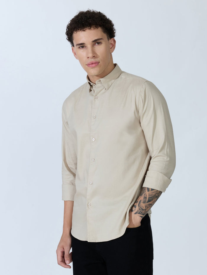 Farana - Beige Dobby Shirt