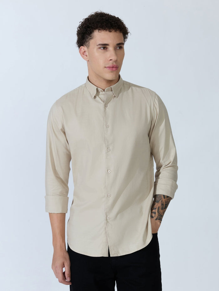 Farana - Beige Dobby Shirt