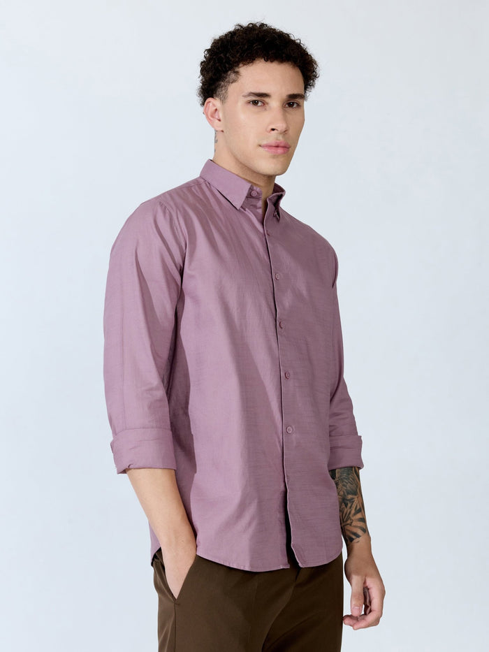 Farana - Dusty Plum Dobby Shirt