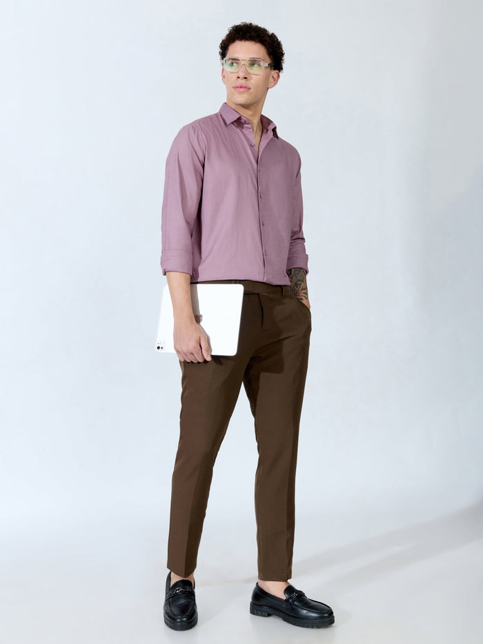 Farana - Dusty Plum Dobby Shirt