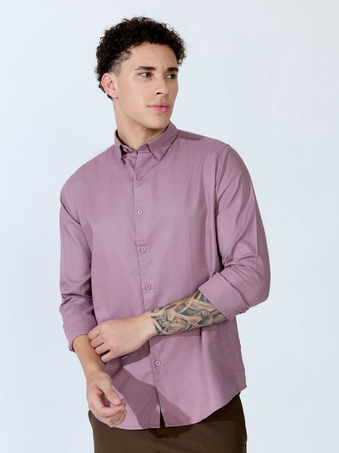 Farana - Dusty Plum Dobby Shirt
