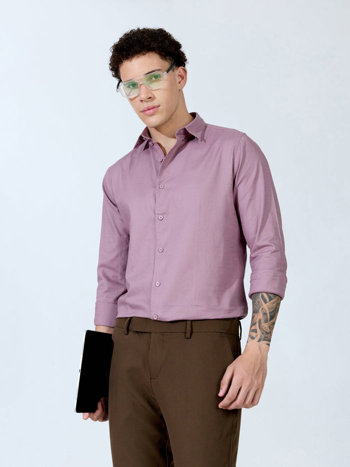 Farana - Dusty Plum Dobby Shirt