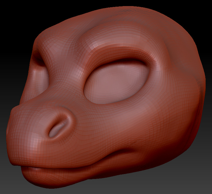 Feminine Round-nosed Dragon Head Base Variant 1