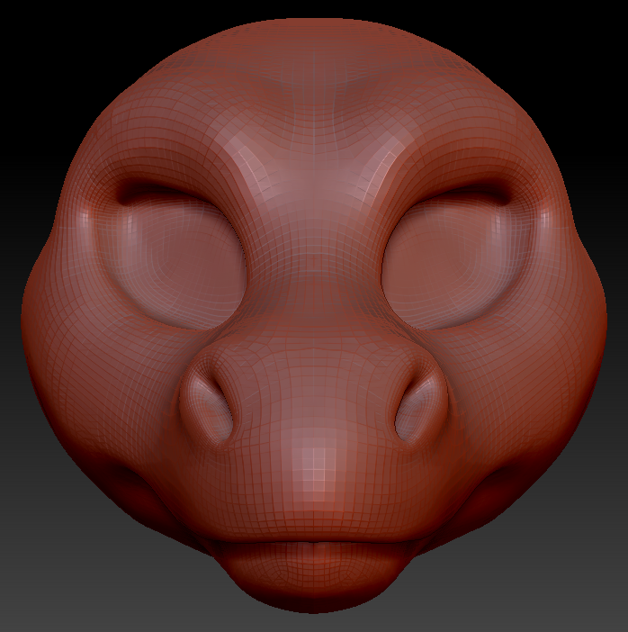 Feminine Round-nosed Dragon Head Base Variant 1