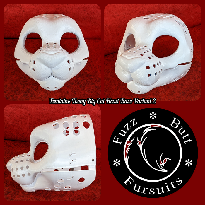 Feminine Toony Big Cat Head Base Variant 2