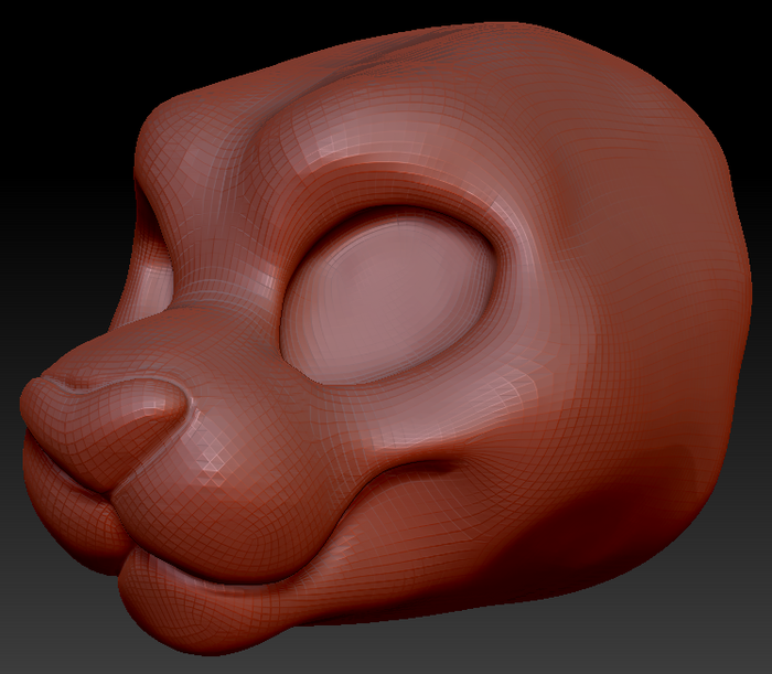 Feminine Toony Big Cat Head Base Variant 2