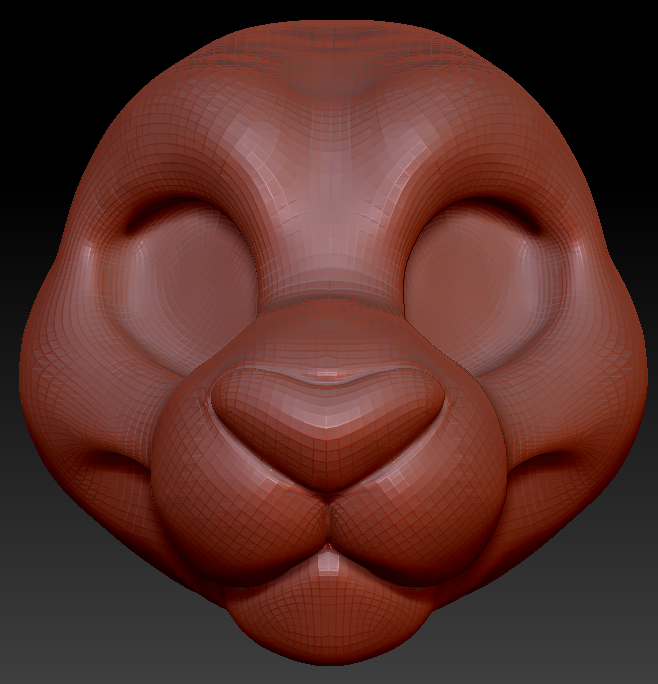 Feminine Toony Big Cat Head Base Variant 2