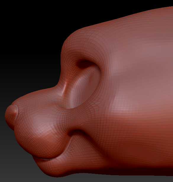 Feminine Toony Big Cat Head Base Variant 2