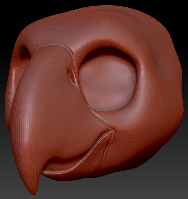 Feminine Toony Bird Static Jaw Head Base Variant 4
