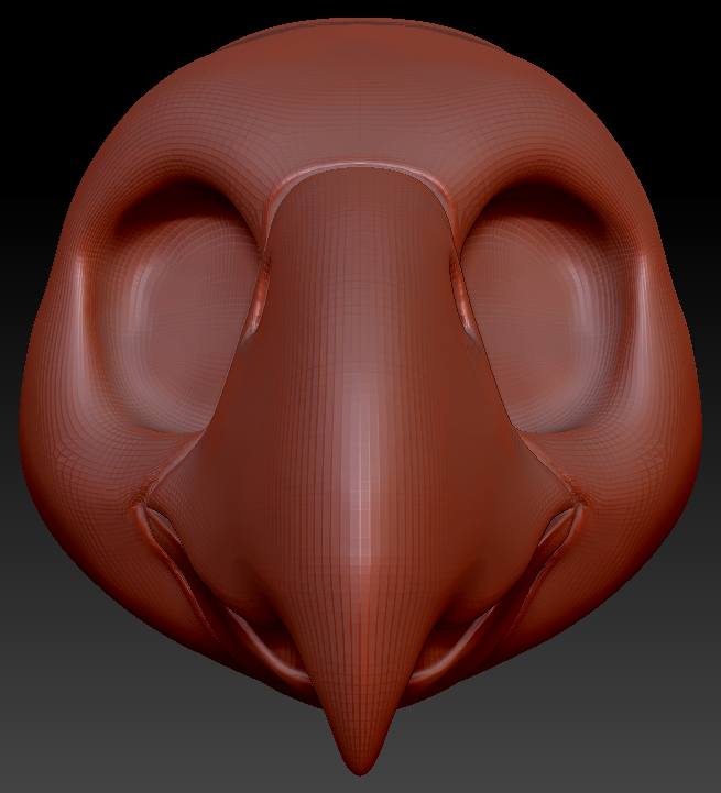 Feminine Toony Bird Static Jaw Head Base Variant 4