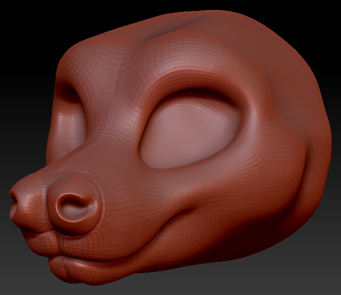 Feminine Toony Fruit Bat Head Base Variant 1