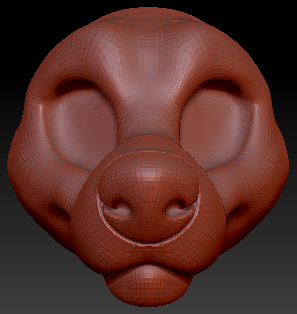Feminine Toony Large Canine Head Base Variant 3