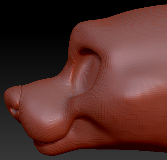 Feminine Toony Large Canine Head Base Variant 3