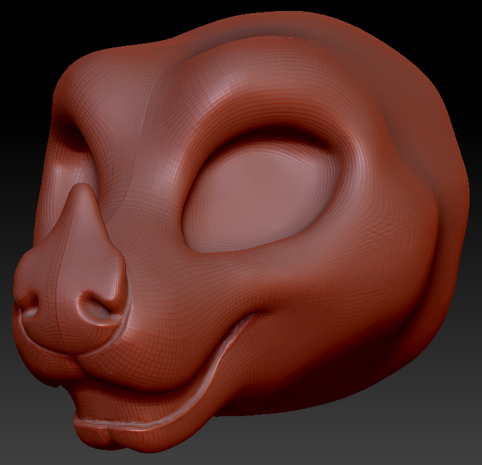 Feminine Toony Leaf-nosed Bat Static Jaw Head Base Variant 1