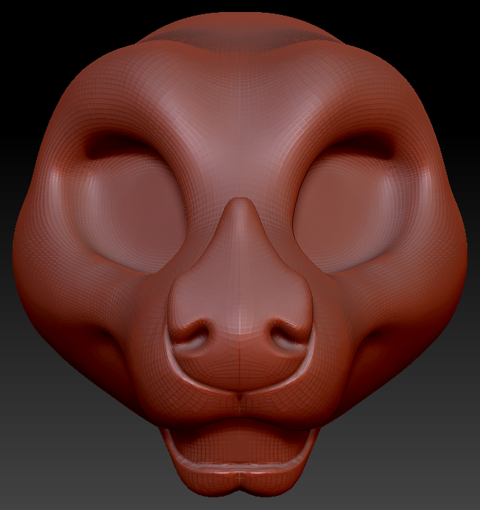 Feminine Toony Leaf-nosed Bat Static Jaw Head Base Variant 1
