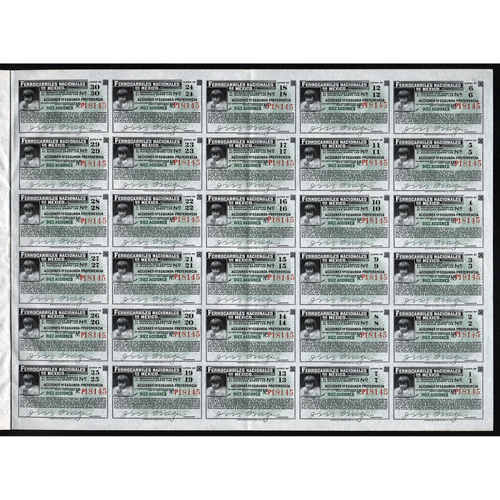 Ferrocarriles Nacionales de Mexico (National Railways of Mexico) - 2000 Gold Pesos