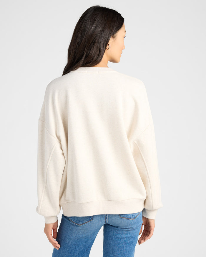 Light Oatmeal $|& Z Supply Festive Sweatshirt - SOF Back