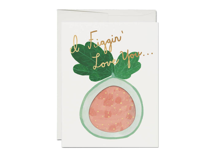 Figgin' love greeting card