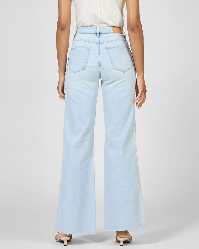 Misty Cloud $|& Dear John Fiona High Rise Wide Leg Jeans with Braided Trim - Hanger Side