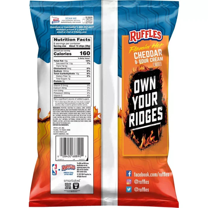 Flamin' Hot Cheddar Sour Cream Potato Chips