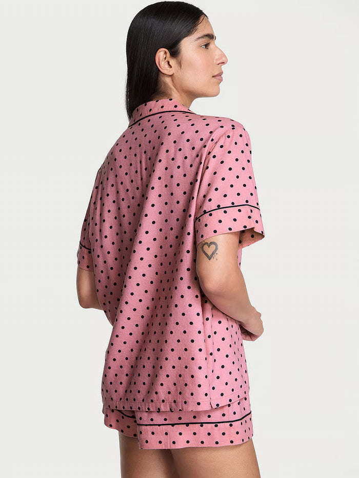Flannel Short Pajama Set