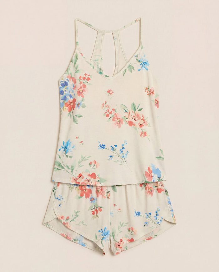 Cream Floral $|& SEAS Flirty Printed Sleep Set - Hanger Detail