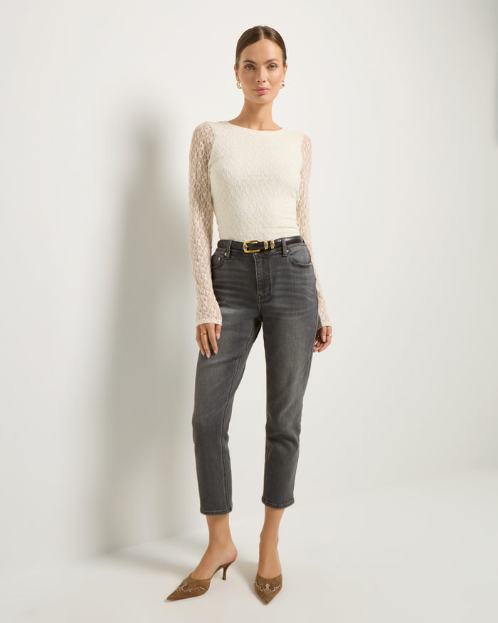 Cream $|& SEAS Flora Lace Tee - UGC On Fig