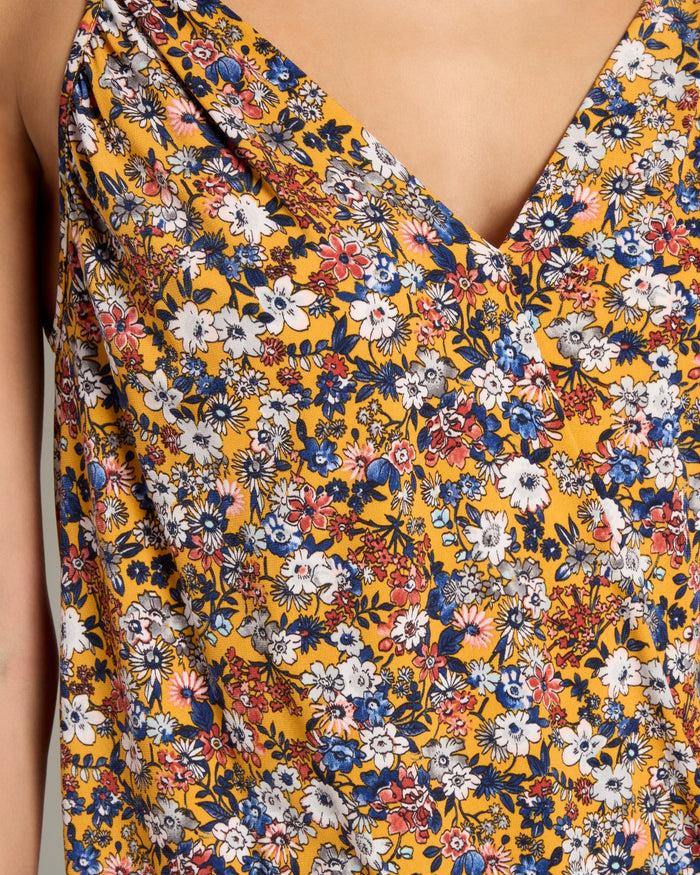 Orange Daisy $|& West Kei Floral Knit Cami - SOF Full Front