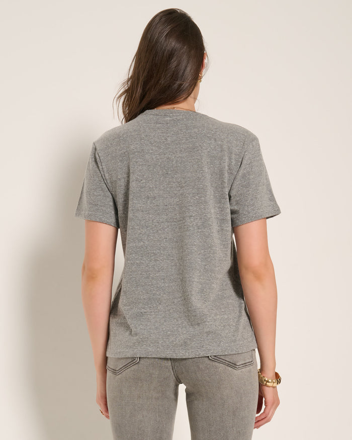 Heather Grey $|& SEAS Floret Relaxed Graphic Tee - SOF Back
